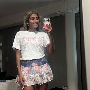 Altr’d State Floral Blue Multi Rush Skirt